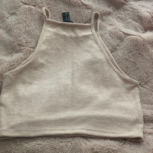 Pink halter crop top